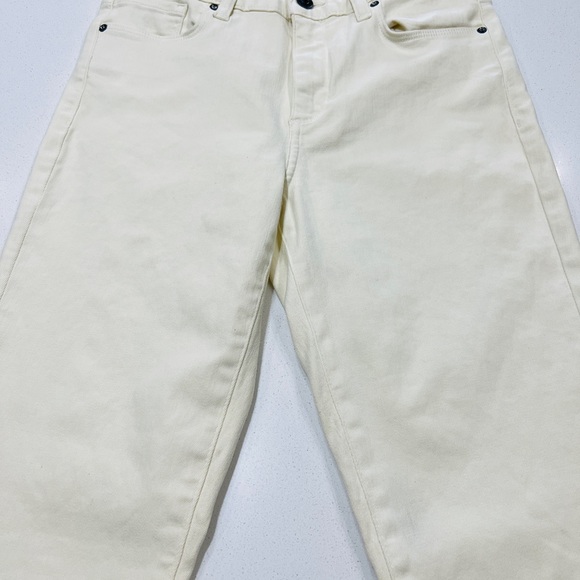 AllSaints Miller Coated Biker Skinny Fit Jeans 28” x 27” In Ivory MSRP $229 - Picture 8 of 9